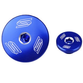 Zátka motoru boční SCAR ENGINE PLUG pro KAWASAKI KLX 450 R modrá