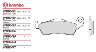 Brzdové destičky BREMBO pro HUSQVARNA