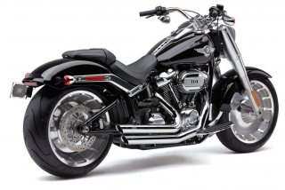 Kompletní vyfuk Cobra Speedster Slash-Downs pro Harley-Davidson FLFBS FatBoy 2018-2019 Černý