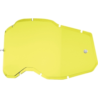Zesílené náhradní plexi pro motokrosové brýle 100% STRATA 2 , ACCURI 2 , RACECRAFT 2 - rozjasňující žluté