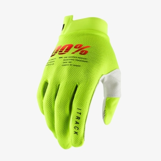 Motokrosové a MTB rukavice 100% ITRACK FLUO ŽLUTÉ 
