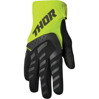 A Motokrosové rukavice THOR SPECTRUM ACID/ČERNÁ velikost XS