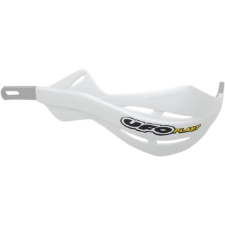 Kryty páček motocyklu s hliníkovou výztuhou UFO UNIVERSAL HANDGUARDS barva bílá - pár