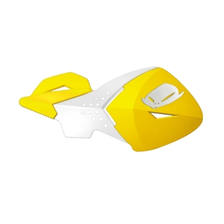 Kryty páček motocyklu UFO ESCALADE HANDGUARDS barva žlutá/bílá - pár