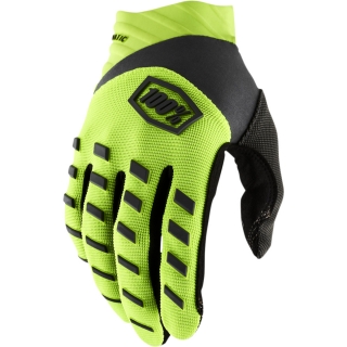 Motokrosové a MTB rukavice 100% AIRMATIC fluo žlutá - pár 
