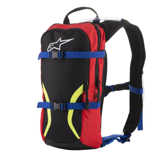 Picí vak / hydrobag ALPINESTARS IGUANA ČERNÁ/MODRÁ/ČERVENÁ/ŽLUTÁ FLUO, celkový objem 6 L , vnitřní vak 1,5 L