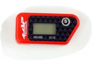Bezdrátový měřič motohodin ZAP TECHNIX LCD Displej 12,7 mm x 25,4 mm, červený