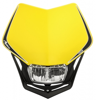 Univerzální LED přední maska RTECH V-FACE FULL LED ŽLUTÁ/ČERNÁ