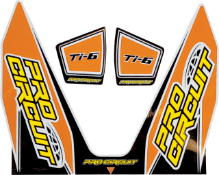 A Samolepka na výfuk PRO CIRCUIT EXHAUST DECALS verze Ti6 ORANŽOVÁ