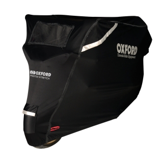 Ochraná plachta na motocykl OXFORD PROTEX STRETCH OUTDOOR s klimatickou membránou černá velikost S 