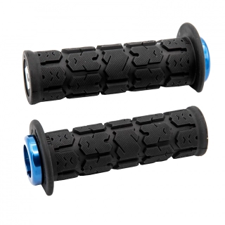 Gripy s lock-on grip systémem pro ATV/PWC ODI GRIPS ROGUE barva černá/modrá, délka 12,5 cm (5") 