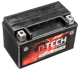 Gelová baterie A-TECH YTX7A-BS GEL, 12V, 6Ah, 90A, rozměr 150x87x94