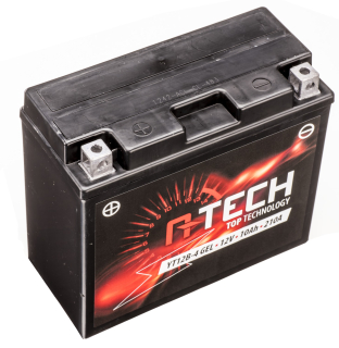 Gelová baterie A-TECH 12V, YT12B-4, YT12B-BS GEL, 12V, 10Ah, 210A, rozměr 150x69x130