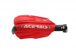 Chrániče páček s výztuhou - kryty páček pro cross, enduro, hard enduro a cross country ACERBIS ENDURANCE-X barva 343 červená/bílá/černá, pár