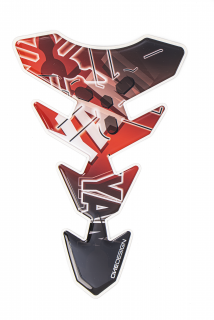 Samolepka - tank pad na nádrž motocyklu ONEDESIGN YAMAHA ČERVENÝ rozměry 221 mm X 144 mm