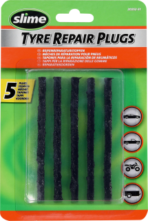 Špunty pro opravu pneumatik  SLIME TIRE PLUG KIT 5 kusů