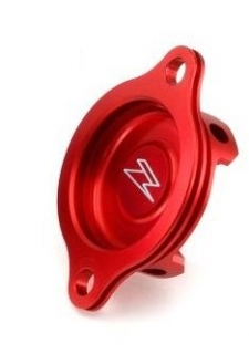 Víčko olejového filtru ZETA Oil Filter Cover Kawasaki KXF 450 09-15 barva červená