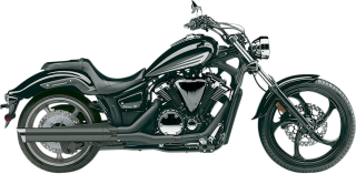 Koncovka výfuku COBRA  4" SCALLOPED SLIP ON MUFFLERS pro YAMAHA XVS STRYKER 1300 C rok 2011-2017 barva černá 
