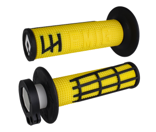 A Motokrosové rukojeti - gripy ODI EMIG V2 2.0 LOCK-ON pro 2-takty/4-takty, barva černá/žlutá