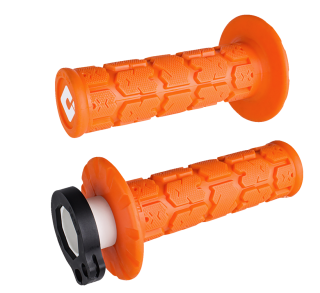 Motokrosové rukojeti - gripy ODI ROGUE LOCK-ON pro 2-takty/4-takty, barva oranžová