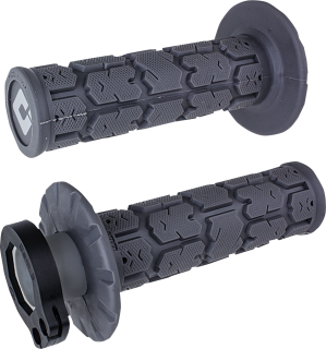 Motokrosové rukojeti - gripy ODI ROGUE LOCK-ON pro 2-takty/4-takty, barva šedá graphite