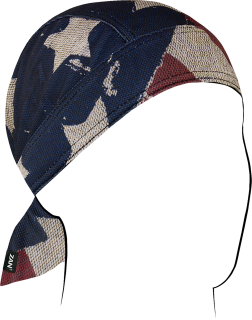 Šátek na hlavu / pirátka ZANHEADGEAR FLYDANNA MICROMESH ZM408 PATRIOT, barva červená/modrá