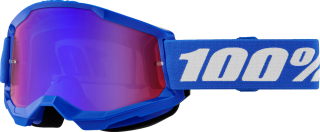 Motokrosové brýle 100% STRATA 2 BLUE s červeno/modrým zrcadlovým objektivem