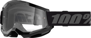 A Dětské motokrosové brýle 100% STRATA 2 JUNIOR ČERNÉ 50031-00007 čirý objektiv