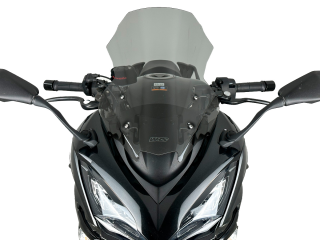 Plexi motocyklu WRS verze CAPONORD pro motocykly KAWASAKI Ninja 1000 SX ABS rok 2017 až 2023, výška plexi 47 cm, barva kouřová