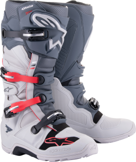 Motokrosové boty ALPINESTARS TECH 7 ENDURO šedá/červená