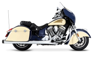 Koncovky výfuku RINEHART RACING SLIP ON MUFFLERS 4" pro INDIAN CHEIFTAIN rok 2014-2023 viz popis, barva chrom/černá 