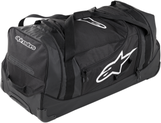 Velká textilní motokrosová cestovní taška na kolečkách ALPINESTARS BAG KOMODO barva černá/bílá, kapacita 150 litrů
