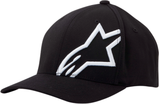 Pánská kšiltovka s prohnutým kšiltem ALPINESTARS HAT CORP SHFT 2 barva černá/bílá, velikost S/M 