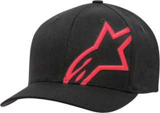Pánská kšiltovka s prohnutým kšiltem ALPINESTARS HAT CORP SHFT 2 barva černá/červená, velikost S/M 