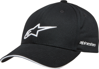Pánská kšiltovka s prohnutým kšiltem ALPINESTARS HAT ROSTRUM barva černá/bílá, jednotná velikost 