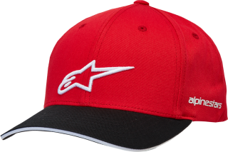 Pánská kšiltovka s prohnutým kšiltem ALPINESTARS HAT ROSTRUM barva černá/červená/bílá, jednotná velikost 