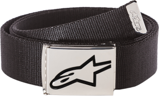 Textilní pásek do kalhot s kovovou přezkou ALPINESTARS BELT AGELESS WEB barva černá/šedá