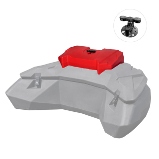 Přídavný plastový kanystr pro box AX130 SHARK ACCESSORIES červený, objem 10 litrů