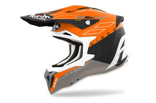 Motokrosová přilba AIROH STRYCKER SKIN oranžová/černá/šedá matná