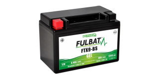 Gelová baterie / motobaterie FULBAT YTX9-BS GEL, 12V, 8,4AH, 135A rozměry 150 x 87 x 105 mm
