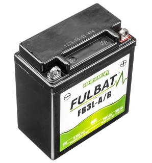 Gelová baterie / motobaterie FULBAT FB3L-A/B GEL, 12V, 3AH, 35A, BEZÚDRŽBOVÁ GEL TECHNOLOGIE rozměry 98 x 56 x 110 mm