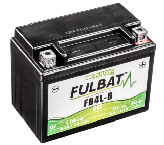 Gelová baterie / motobaterie FULBAT FB4L-B GEL, 12V, 5AH, 50A, rozměry 120 x 70 x 92 mm