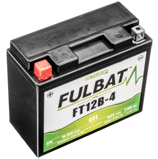Gelová baterie / motobaterie FULBAT FT12B-4 GEL, 12V, 10AH, 210A, rozměry 150 x 69 x 130 mm