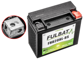 Gelová baterie / motobaterie FULBAT FHD20HL-BS GEL pro HARLEY DAVIDSON, 12V, 20AH, 310A, rozměry 175 x 87 x 155 mm