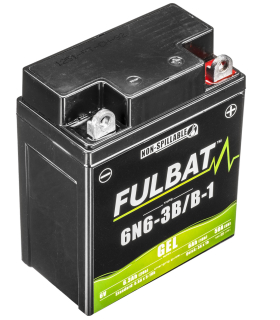 Gelová baterie / motobaterie FULBAT 6N6-3B/B-1 GEL, 6V, 6AH, 50A, rozměry 95 x 55 x 117 mm