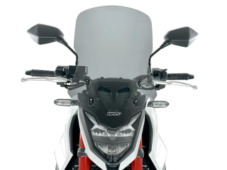 Plexi motocyklu WRS verze CAPONORD pro HONDA HORNET 750 ABS rok 2023-2024 barva kouřová, výška plexi 51 cm