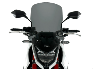 Plexi motocyklu WRS verze CAPONORD pro HONDA HORNET 750 ABS rok 2023-2024 barva tmavě kouřová, výška plexi 51 cm