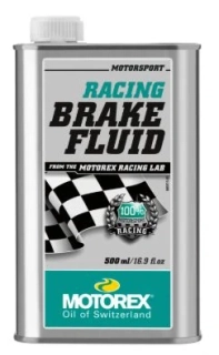 Brzdová kapalina MOTOREX RACING BRAKE FLUID balení 500 ml, extrémně vysoké suché a mokré body varu (572°F/300°C, 383°F/195°C)