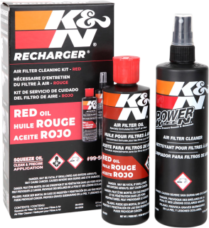 Čistící sada vzduchových filtrů KN AIR FILTER CARE KIT SQUEEZE RED obsah balení 237 ml + 355 ml 