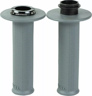 a Motokrosové rukojeti - gripy s lock-on RENTHAL GRIP G233 LOCK-ON F DIAMOND MEDIUM barva šedá, pár 